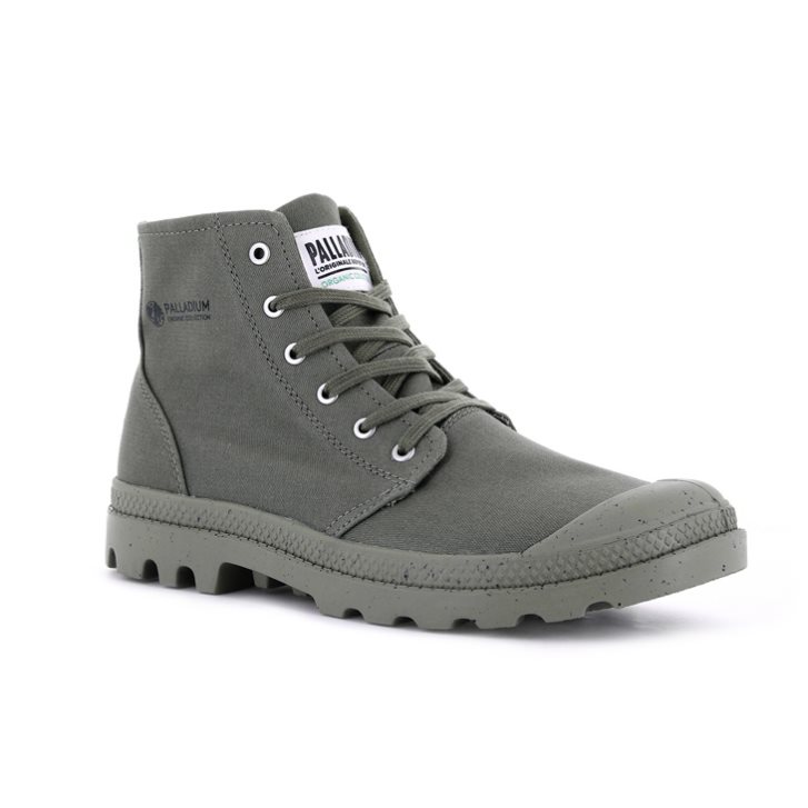 Palladium Pampa Hi Organic II Men's Boots Grey | UK X809-BYA